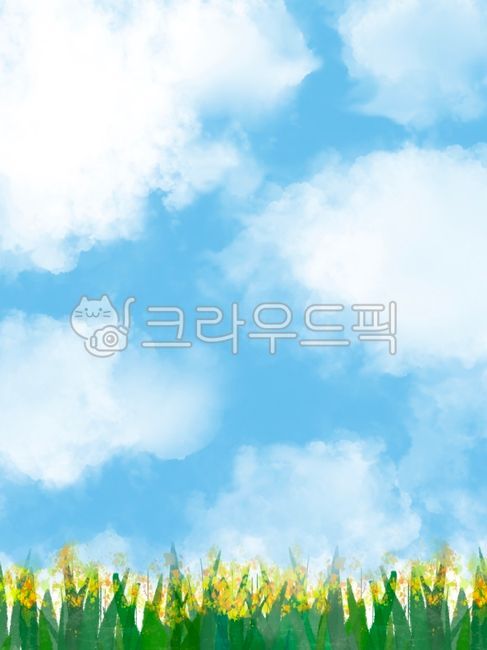 watercolor painting,sky,pretty background,daffodil,nature,sky background,flower painting,watercolor background,yellow flower,azure sky,cloud,tree background,background source,tree picture,sky painting,flower background