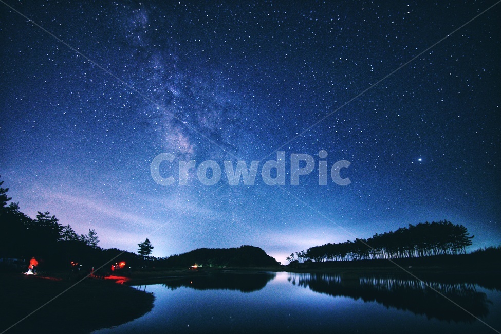 Unyeo Beach,sky,ocean,Taean,Milky Way