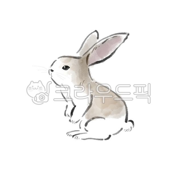 rabbit ink painting,year of gyemyo,rabbit zodiac sign illustration,Year of the cat illustration,rabbit,rabbit illustration,animal ink painting,ink painting,Year of the Rabbit,Gyemyo year ink painting