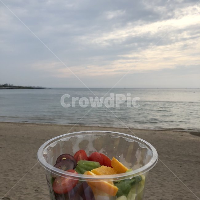 바다,햇살,풍경,샐러드,하늘,제주도,파도,잔잔한,야외