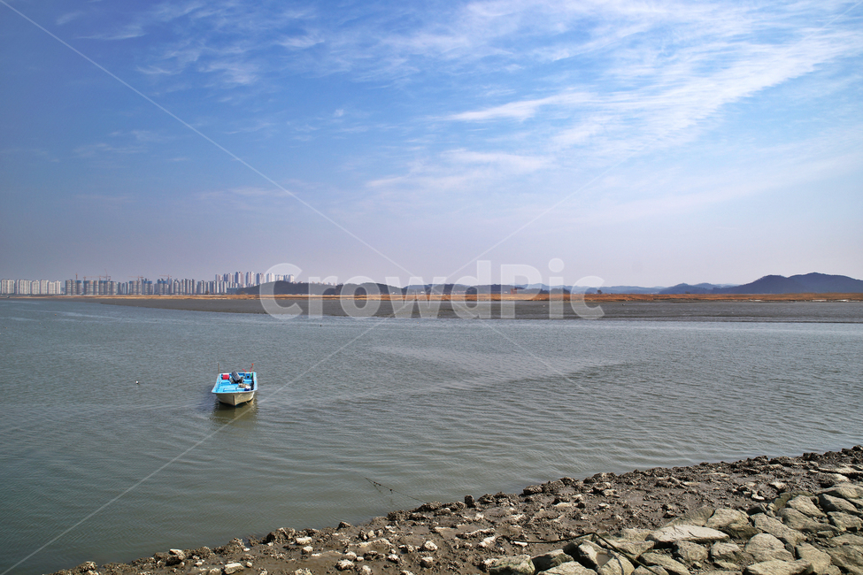 보트,어선,고깃배,시화호,바다,아파트,건설,어업,fishery,fishing industry
