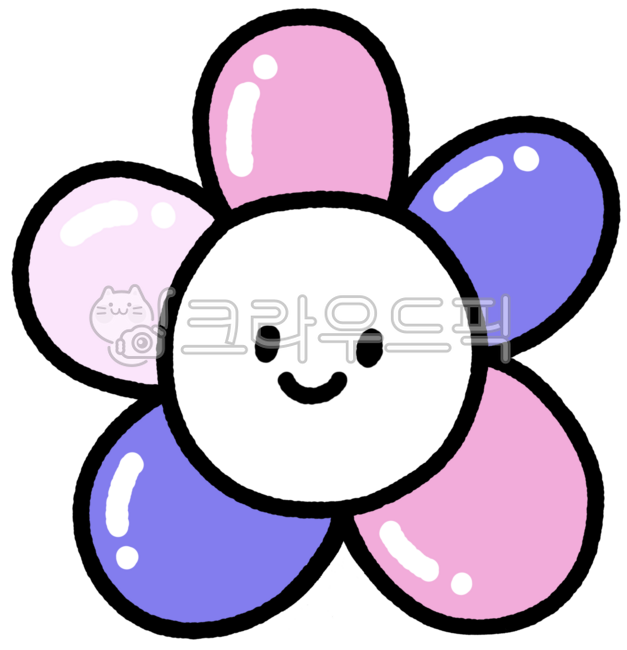 꽃,꽃일러스트,꽃스티커,꽃그래픽,꽃장식,스마일,스마일일러스트