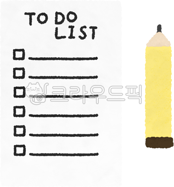 Illustration,drawing,hand drawing,to-do list,tasks,goals,checklist,plans,oil pastels,texture,schedule management,diary,memo,writing utensils,pencil,paper,decoration