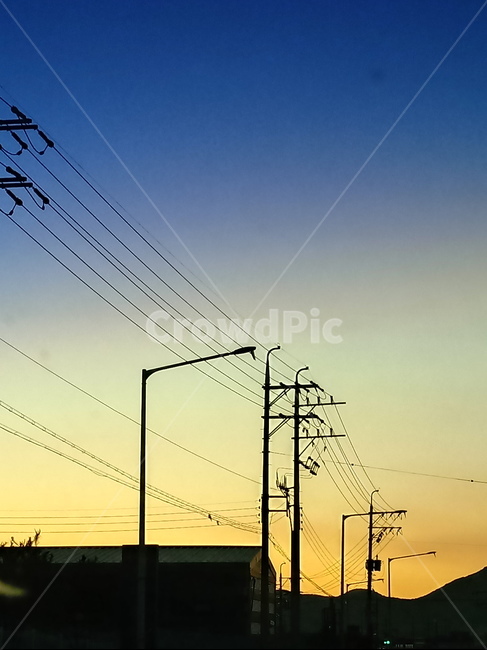 일몰,sunset,해넘이,석양,전봇대,전신주,붉은하늘,redsky,실루엣,그림자,silhouette,shadow