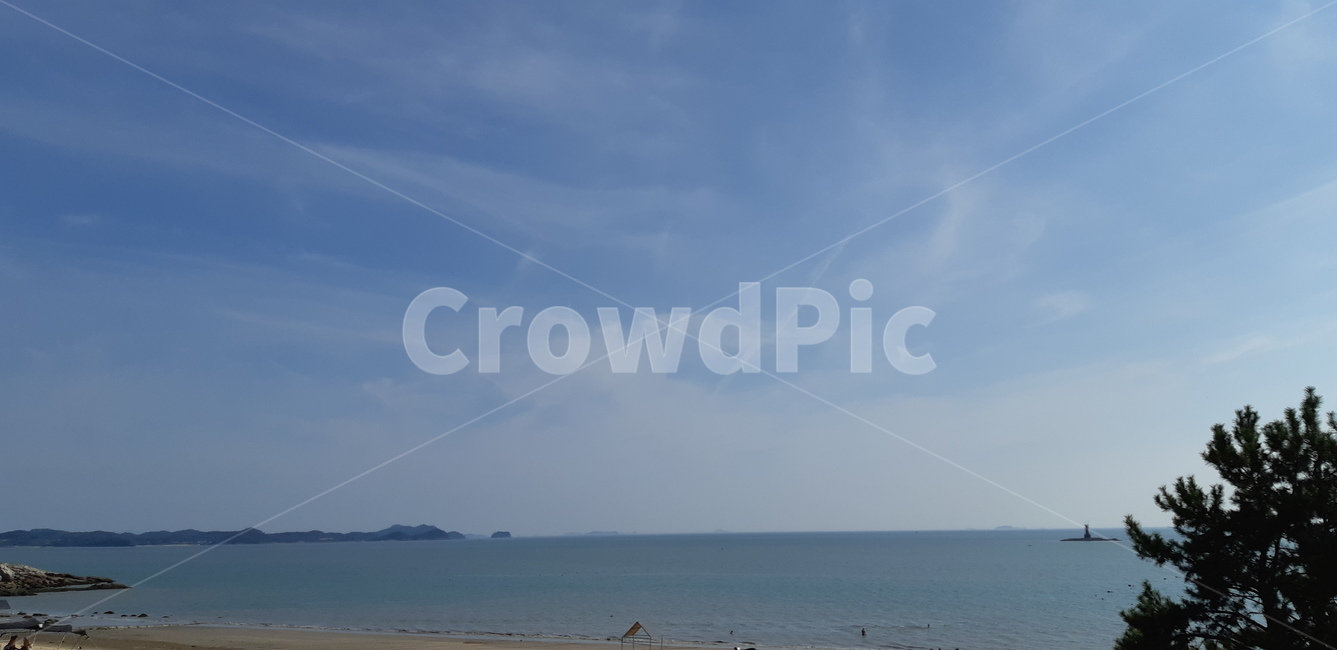 경치,바다,갯벌,구름,풍경
