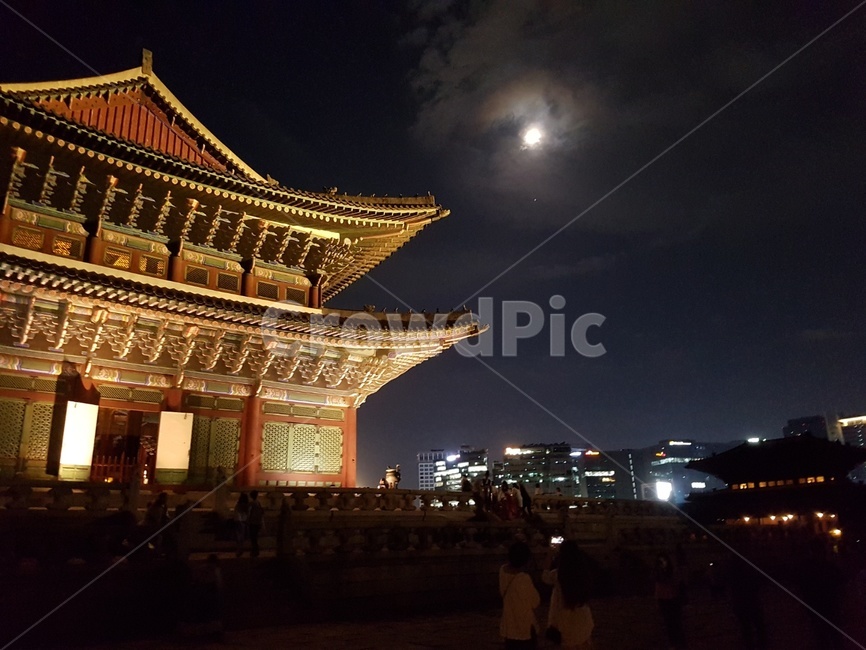 architecture,건축물,경복궁,한국야경,경복궁야경,야경,nightview,korea,building,건물,보름달,한국느낌,한국스타일