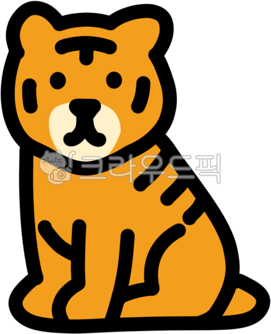 호랑이,호랑이일러스트,한국,동물,동물일러스트,동물원,귀여운,심플,호랑이띠