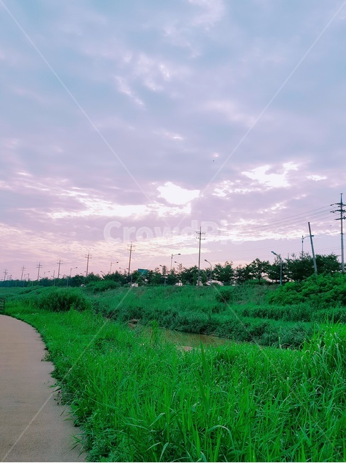 강변,길,하늘,잡초,구름,load,sky,cloud