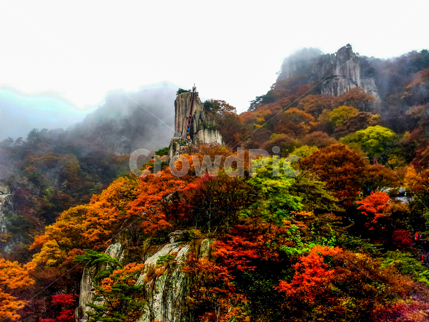 대둔산,단풍,가을,등산,암벽,산안개,가을,계절,fall,autumn,season,자연,풍경,nature,landscape,한국자연풍경,한국자연경관,korea nature landscape,outdoors,옥외