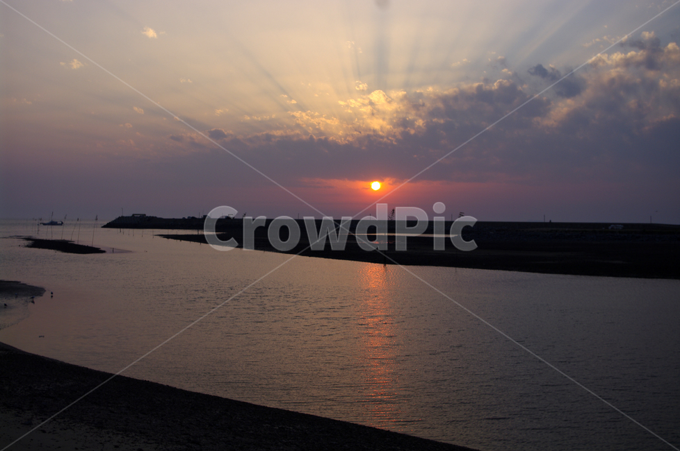 하늘,석양,노을,구름,빛,풍경,바다,sunset,안면도,꽃지해변,자연,풍경,nature,landscape,outdoors,옥외,sunlight,햇빛