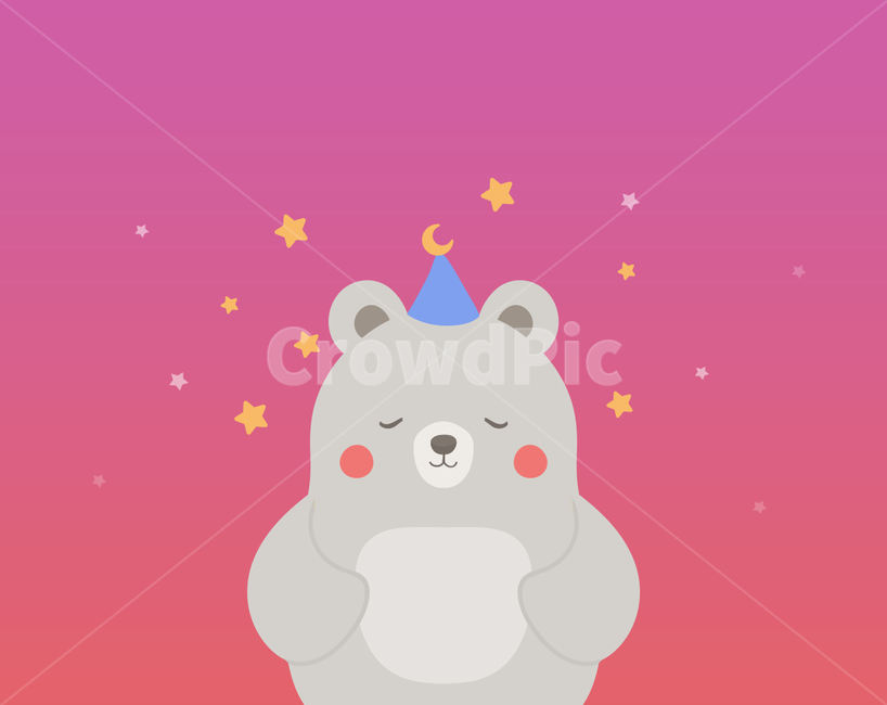 곰,곰인형,곰돌이,생일,달,별,캐릭터,동물,동물캐릭터,잠,잠꾸러기,슬리핑,곰캐릭터,그래픽,일러스트레이션,graphic,illustration