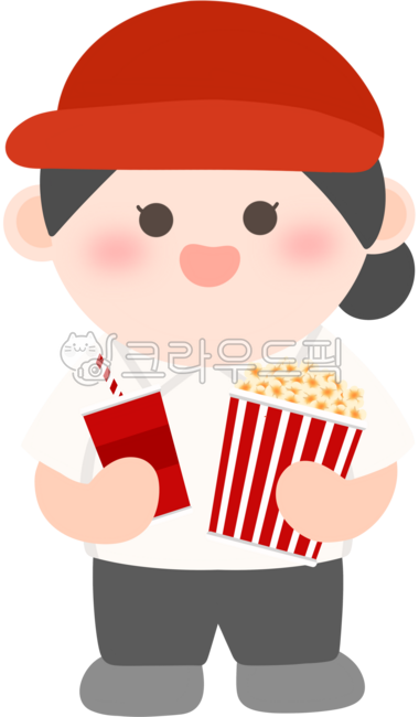 Movie theater,part-time job,employee,movie,movie,cinema,part-time worker,snack,food,snack corner,store,popcorn,cola,smile,woman