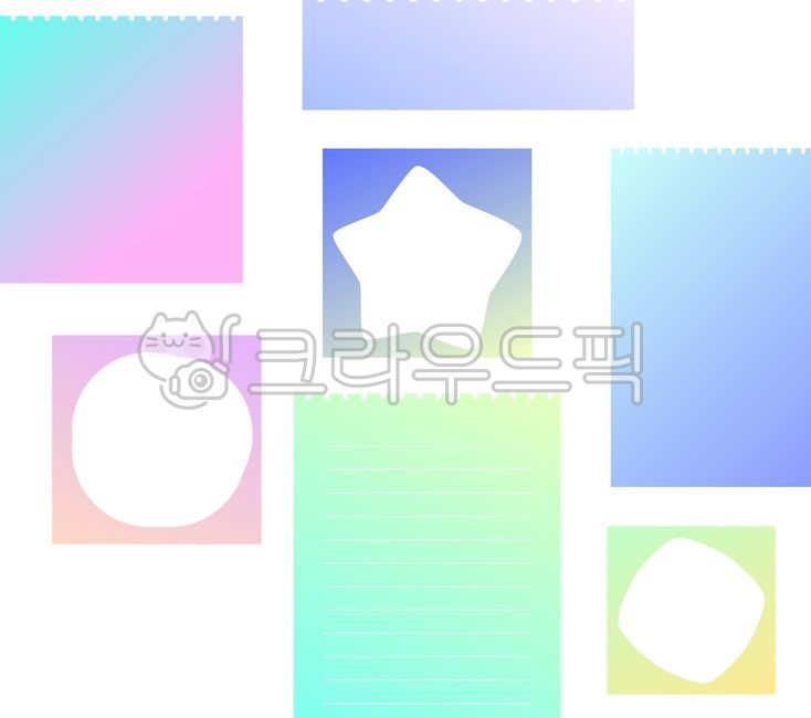 Decorating a diary,Nukki,star,sticker,memo,take notes,Figure,square,Dakku,note paper,illustration,diary sticker,gradation,circle,decoration