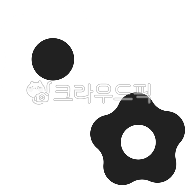 꽃,일러스트,단순한,그림,심플,하얀색,검정색