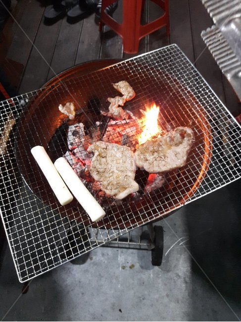 고기,숯불,야영,목살,불