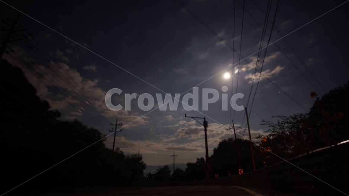 별,야경,천체,산,천제,밤,night,자연,송전탑,달,구름
