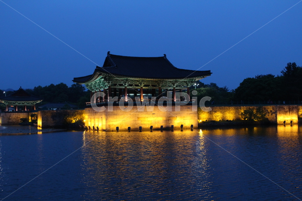 건축물,architecture,경주,전통,안압지,건물,한국,야경,korea