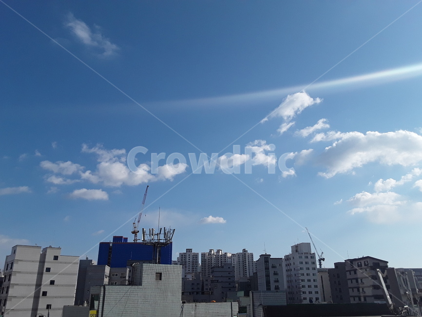 하늘,건물,경치,공사,풍경