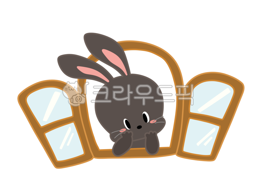 border,door,black rabbit,Environment configuration,window face composition,window illustration,Day care Center,New Years environment composition,Black color,year of gyemyo,kindergarden,rabbit,window,window frame,wooden door,face composition design,frame