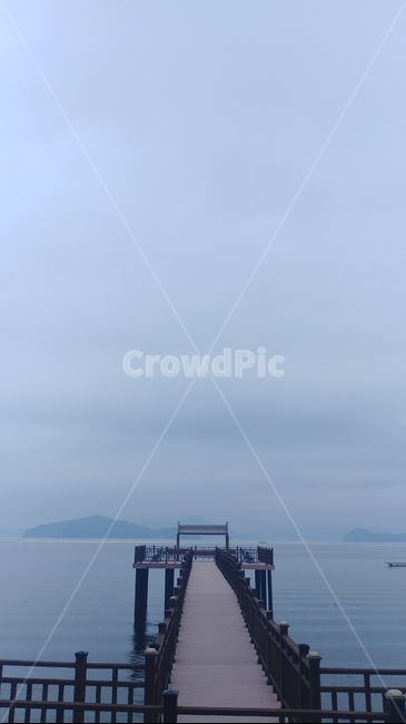 바다,하늘,정자,풍경,경치,옥외,자연