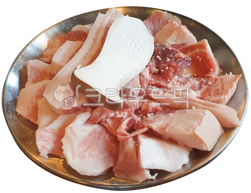 pork,돼지고기,food,음식,고기,구이용,외식,새송이,돼지고기모듬,모듬구이,고기모듬,스텐쟁반,버섯,새송이버섯