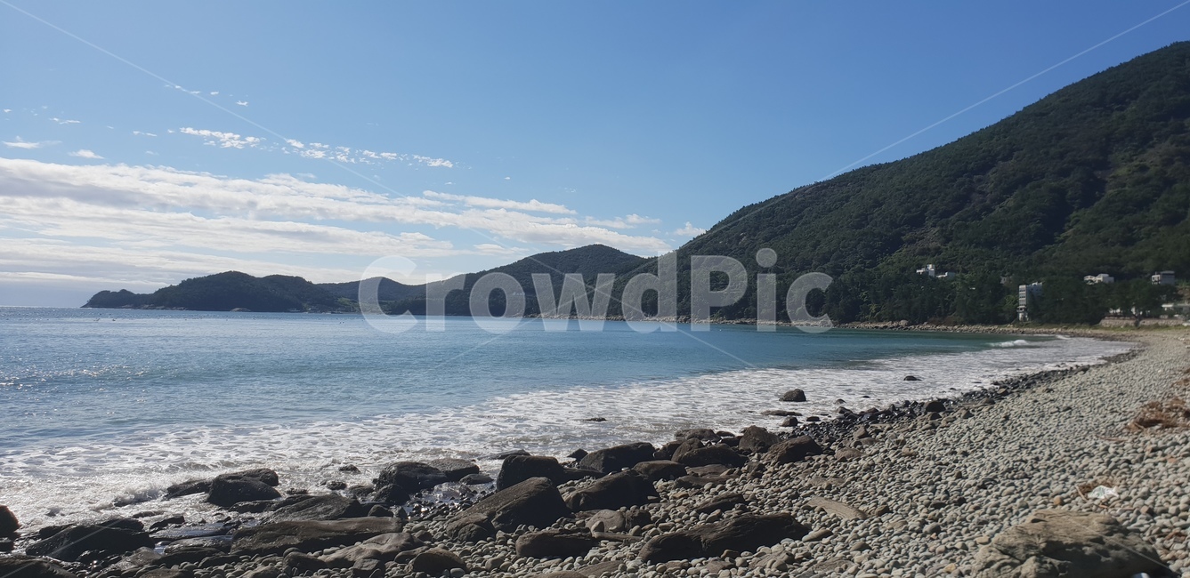 여수,해수욕장,몽돌,몽돌해수욕장,해변,자갈,수평선,자연,풍경,nature,landscape,promontory,곶,water,물,outdoors,옥외,shoreline,해안선,sea,바다,ocean,대양