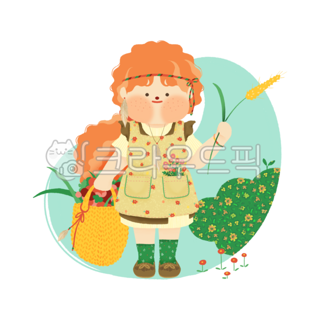 삽화,동화,귀여운,빈티지,모리걸,앞치마,민트,패션
