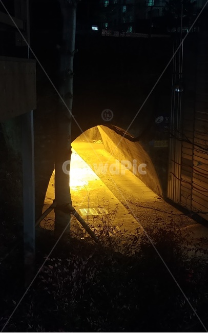 밤길,굴다리,터널,밤,불빛,골목,어두운,빛,light,전등불빛,어두컴컴한