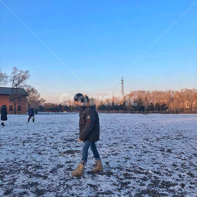 풍경,중국,인물,겨울,공원,광활한풍경,광활한,사람