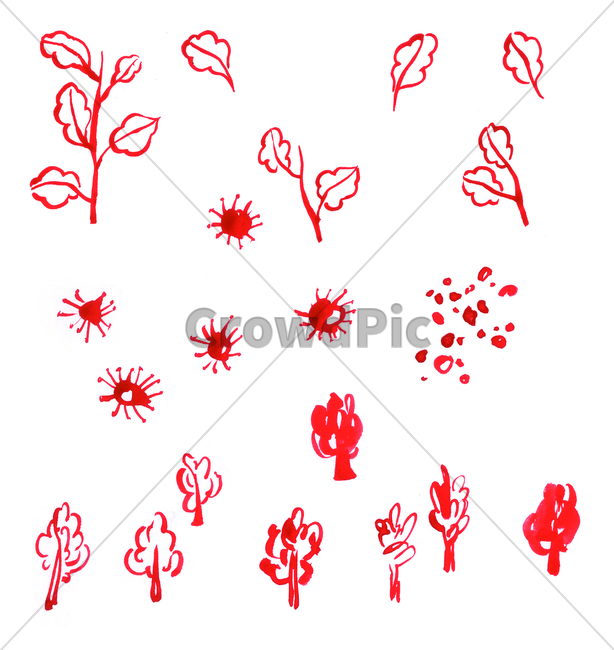 손그림,물감그림,handdrawing,watercolor,빨강,red,빨강색,나무,tree,나뭇가지,bough,twig,sprig,branch,나뭇잎,leaf,foliage,umbrage
