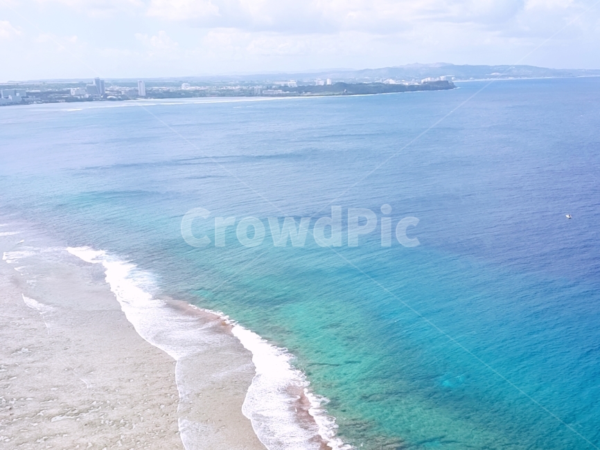 괌,바다,해변,청정해역,파도,그린,에메랄드빛,구름,해변,바다,beach,sea