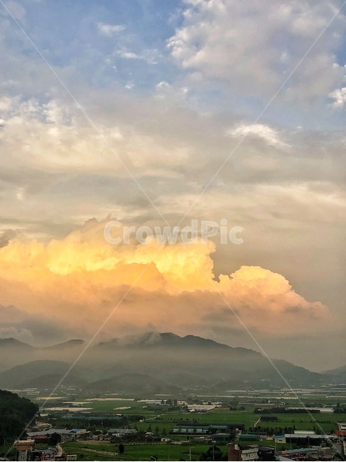 weather,날씨,nature,자연,outdoors,옥외,mountainrange,산맥,mountain,산,풍경,구름,석양,석양빛