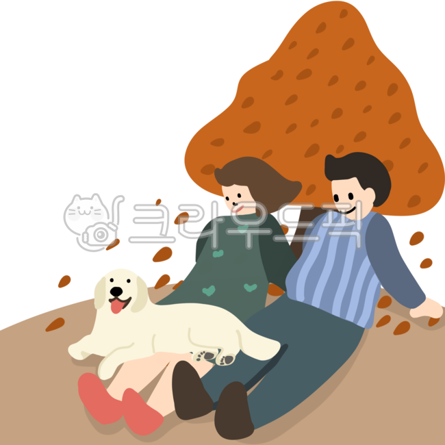 가을,가을풍경,강아지,커플,견주,리트리버,반려견,가을단풍나무,남자,여자,부부,가을단풍,가을낙엽,가을이미지,가을일러스트,가을소풍,가을피크닉