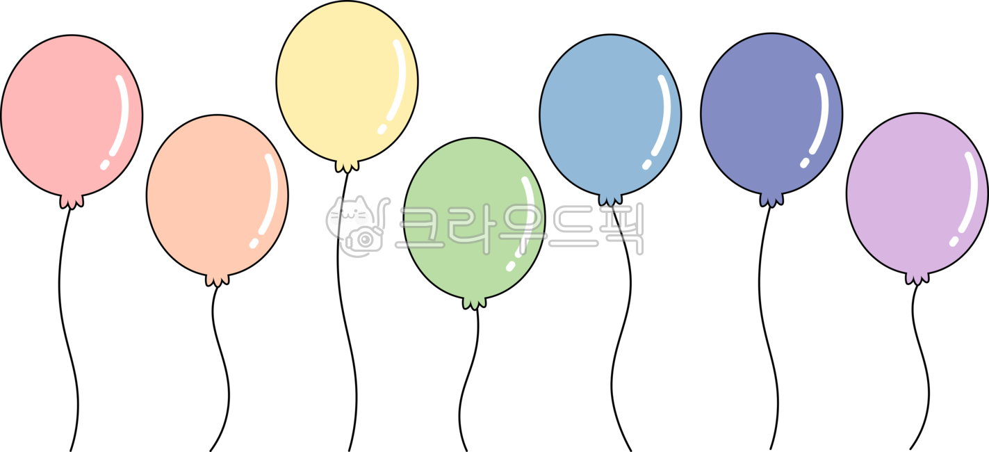 풍선png, celebration, 데코, 완구, 알록달록풍선, 사진,이미지,일러스트,캘리그라피 - 레몬쓰작가