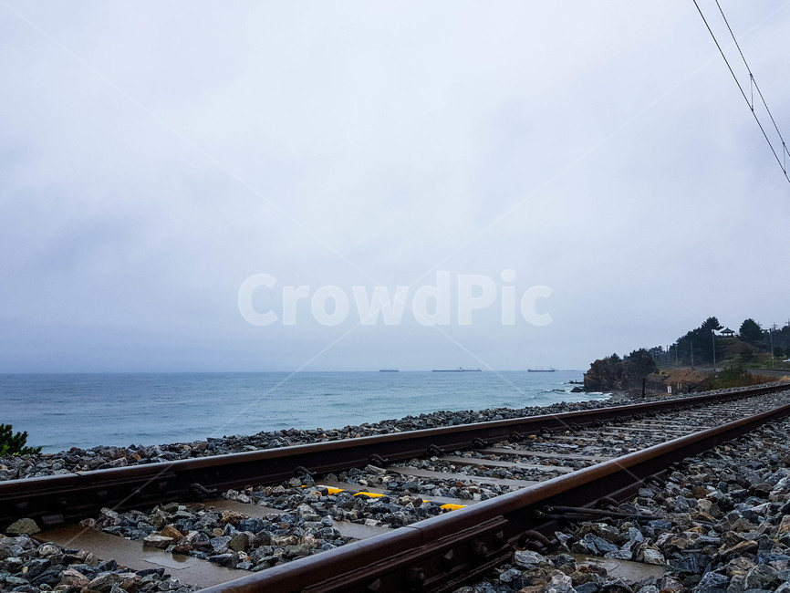 동해시,동해,철길,철도,바다,교통,교통수단,traffic,transportation
