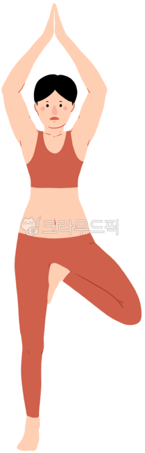 요가,요가하는사람,요가일러스트,요가자세,요가자세일러스트,취미,운동,스포츠,나무자세,나무자세일러스트,yoga