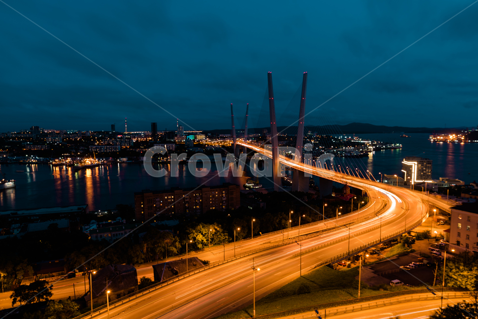 블라디보스톡,해외야경,야경,전망대,다리,강,야간풍경,야경,밤,풍경,nightscape,night,landscape,road,도로,freeway,고속 도로