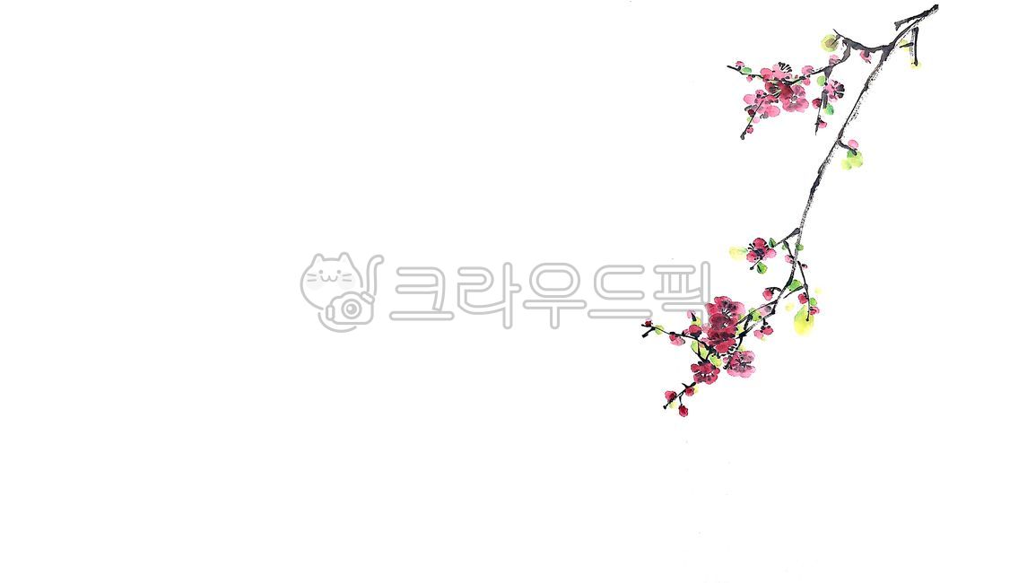 flower,꽃,매화,홍매화,매화나무,문인화,동양화,한국화,수묵화