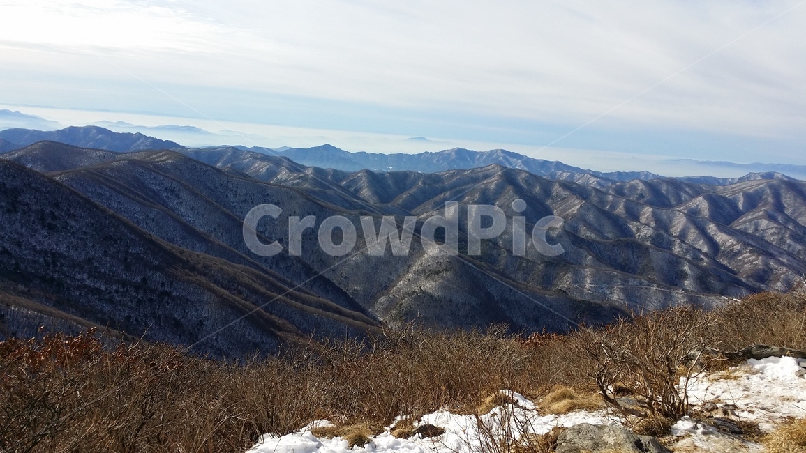 태백산,sky,바다,풍경,눈덮인산