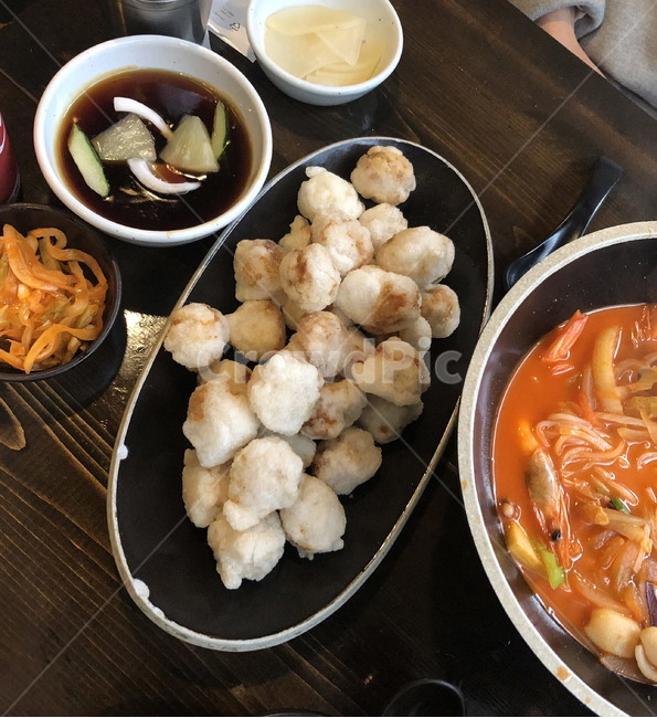짬뽕,목화솜탕수육,중국요리,짜사이무침,찹쌀탕수육,음식,조리음식