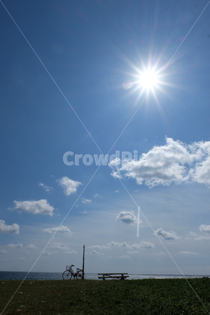 자전거,벤치,하늘,구름,sky,자연,풍경,nature,landscape,outdoors,옥외