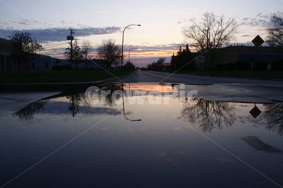 흐리게하다,puddle,풍경,반영,노을,하늘,고즈넉,sunset