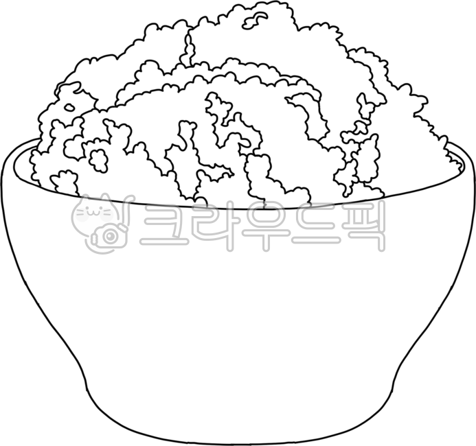 밥,밥그림,밥일러스트,쌀밥,음식,손그림,선화