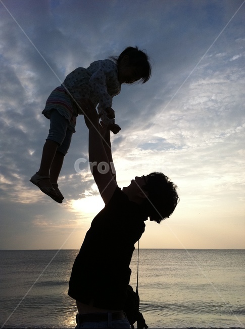 가족,부녀,노을,바다,실루엣,가족,패밀리,family,영유아,아기,애기,아이,infants,baby