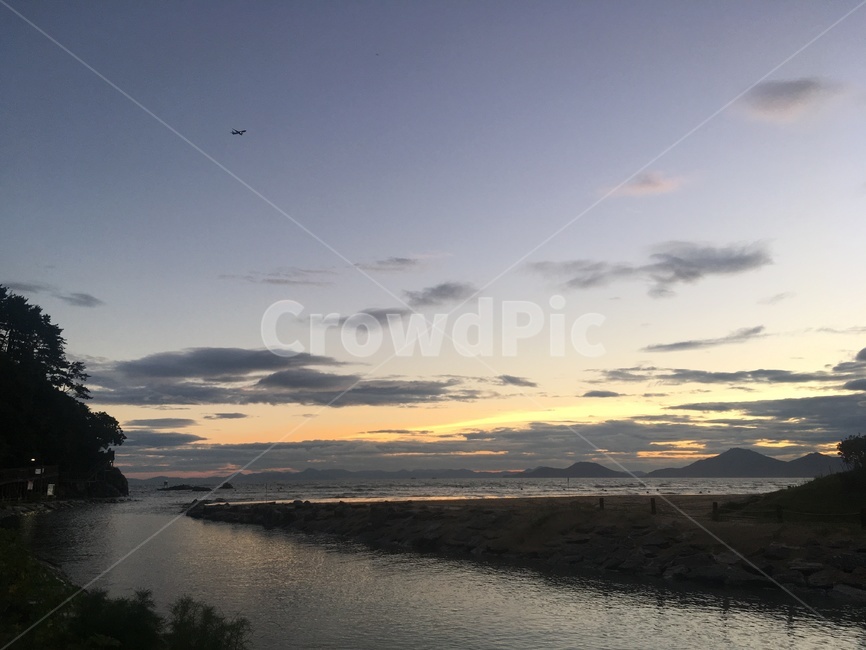 자연,바다,일몰,nature,sunset