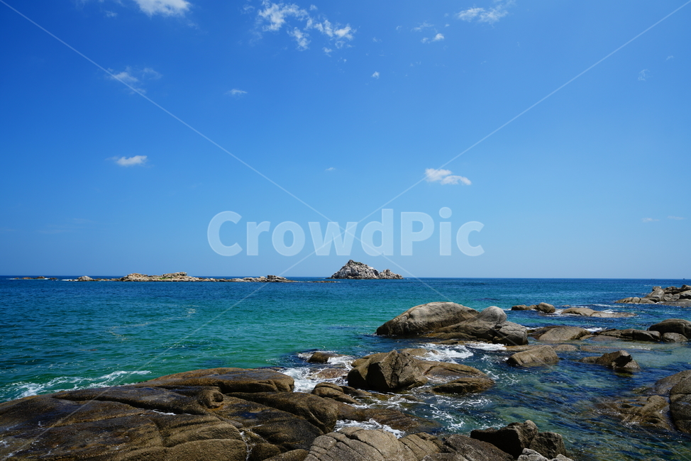하늘,바다,바닷가,파도,물,파랑,블루,sea,바위,여름,풍경,경치,자연