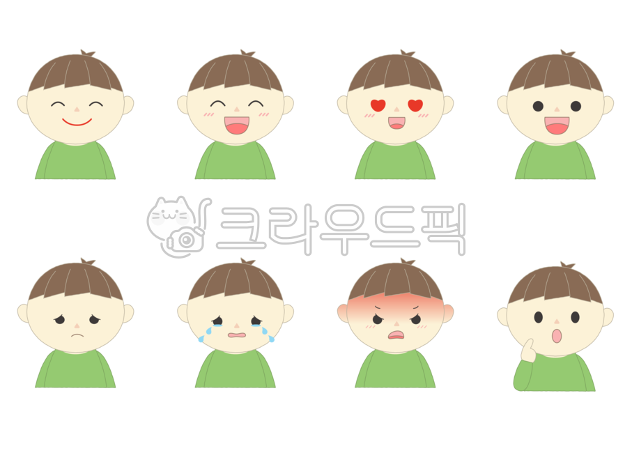 표정, 감정, 기분, 얼굴, 사람, 사진,이미지,일러스트,캘리그라피 - greejihyo작가