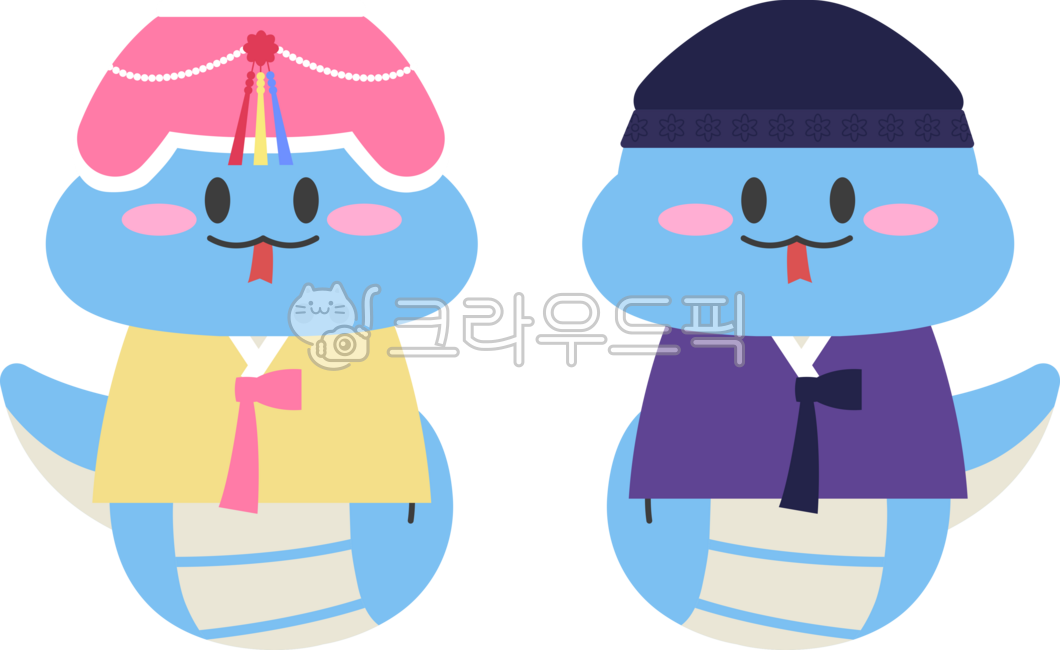 을사년일러스트, 2025, 푸른뱀의해, 뱀캐릭터, 뱀일러스트, 사진,이미지,일러스트,캘리그라피 - heymin작가