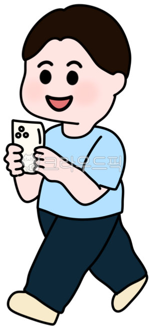 남자,핸드폰,핸드폰하는사람,걷는사람,남자캐릭터