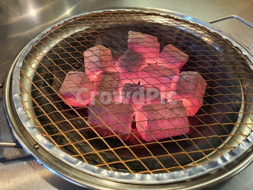 숯불,불꽃,불,불판,숯불구이